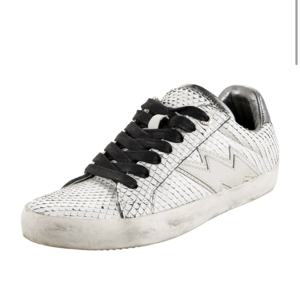 Zadig&Voltaire Keith Flash Low Top Distressed Sneakers size 38 eu